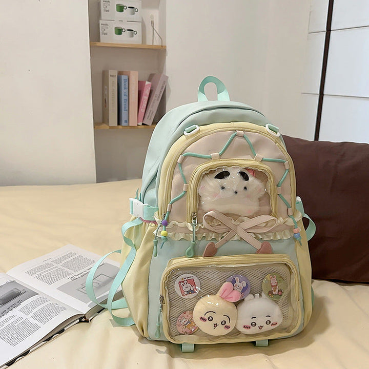 Adorable Character-Themed Multi-Pocket School Backpack