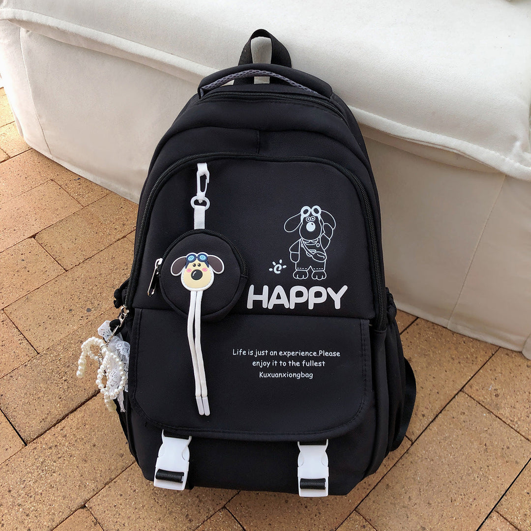 Cute Dog-Themed Casual School Backpack