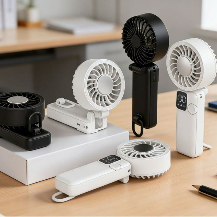 Ladies portable mini air circulator with temperature display Kalsten