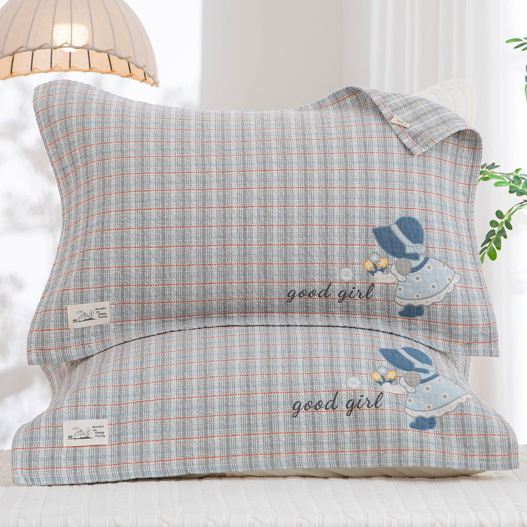 Women's pillowcase with modern checkered pattern Kalsten
