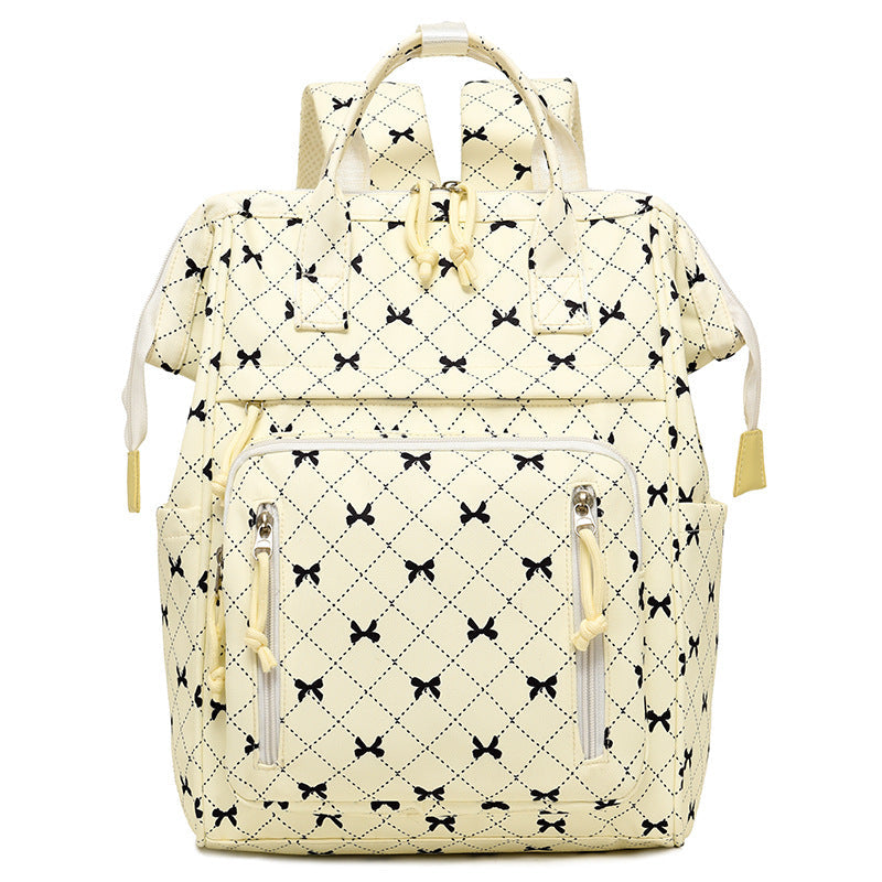 Stylish Bow-Printed Backpack kalsten