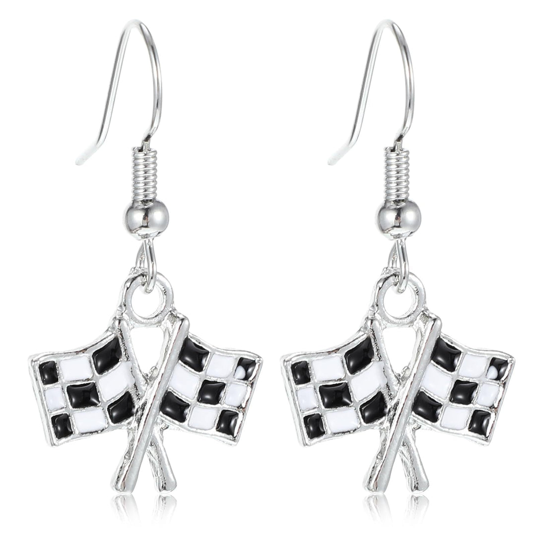 Modern Geometric Enamel Hoop Earrings Kalsten