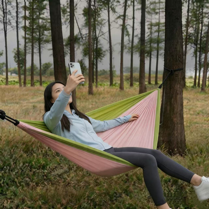 Ultralight portable parachute camping hammock with reinforced tree straps and ripstop nylon Kalsten