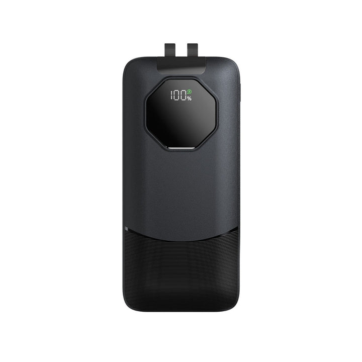 Portable power bank with water-repellent surface and digital charge status indicator Kalsten