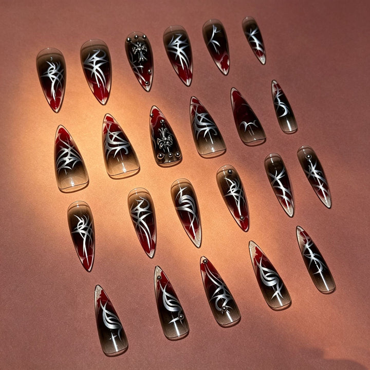 Artistic Gothic Press-On Nail Tips Kalsten