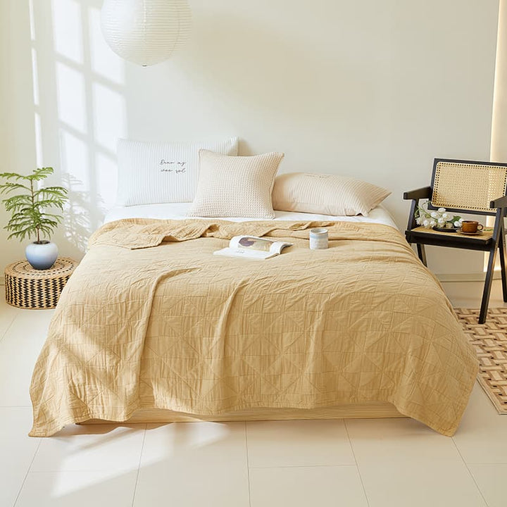 Summer Cooling Breathable Textured Pure Cotton Gauze Blanket | Kalsten
