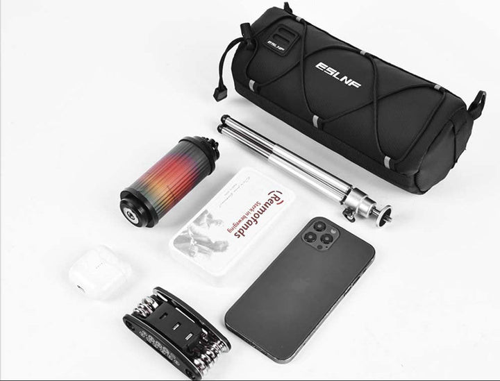 compact waterproof cylindrical bike handlebar storage bag Kalsten