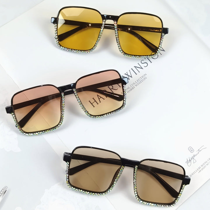 Ladies Glamorous Sunglasses with Sparkling Rhinestone Embellishment Kalsten