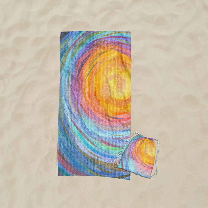 Beach towel with elaborate wave design Kalsten