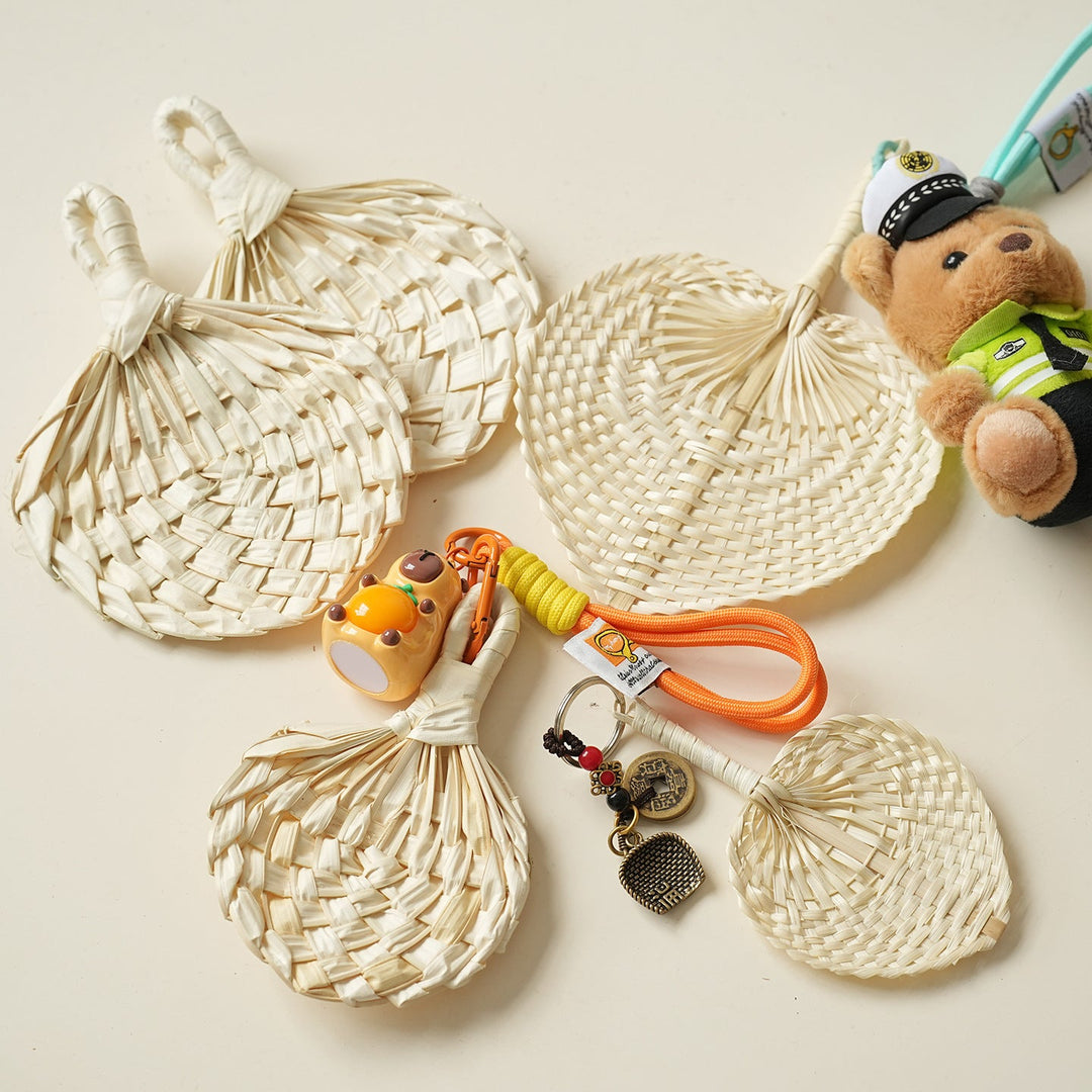 Women handmade fan made of natural material Kalsten