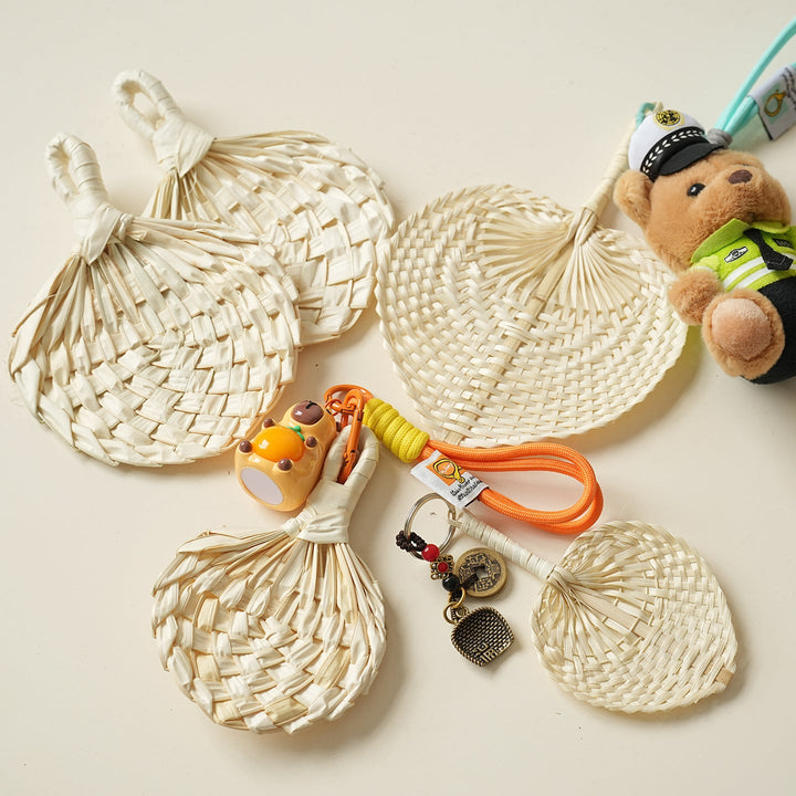 Women handmade fan made of natural material Kalsten