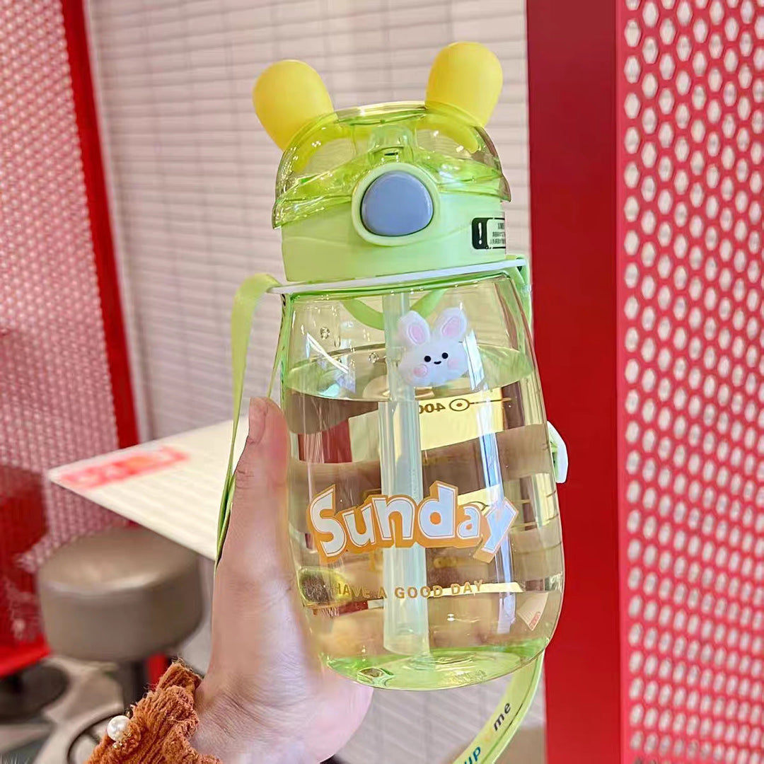 Ladies Animal-Friendly Water Bottle with Practical Straw Kalsten