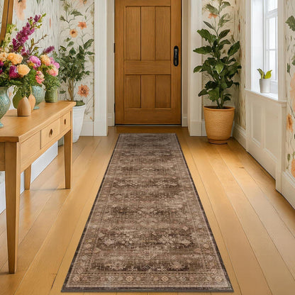 Vintage Floral Runner Carpet Acalora