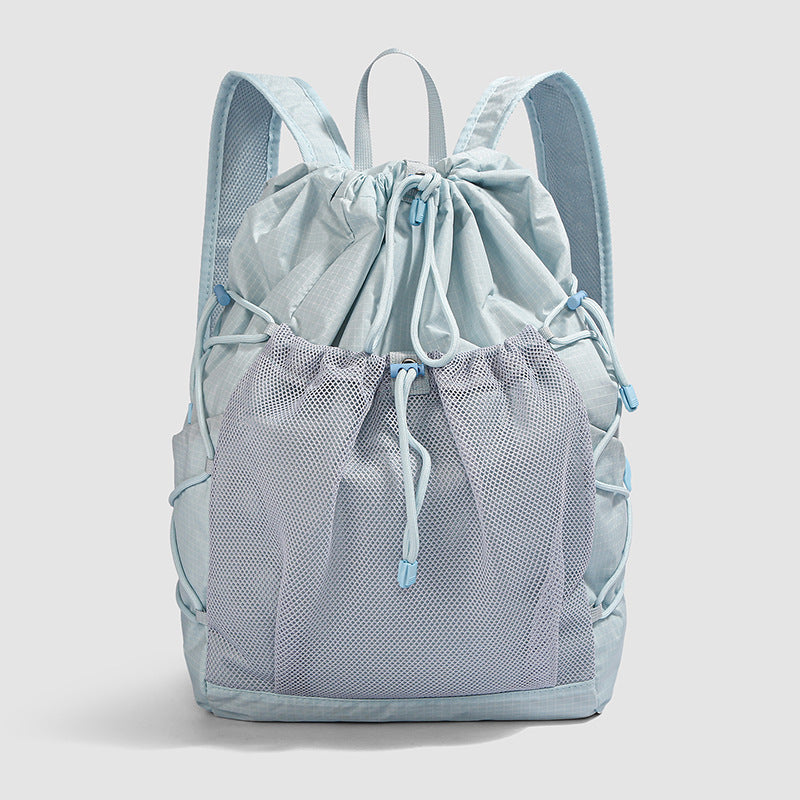 Versatile Mesh-Panel Drawstring Backpack kalsten