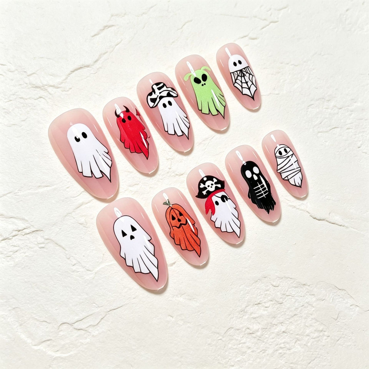 Halloween-themed Press-On Nail Art Kit Acalora