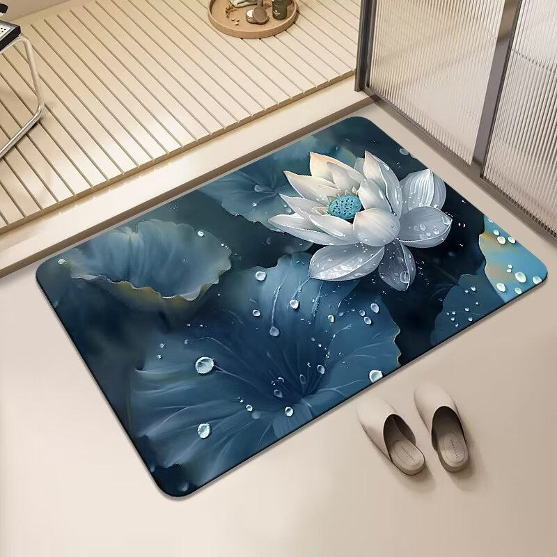 Floral Print Area Mat Kalsten