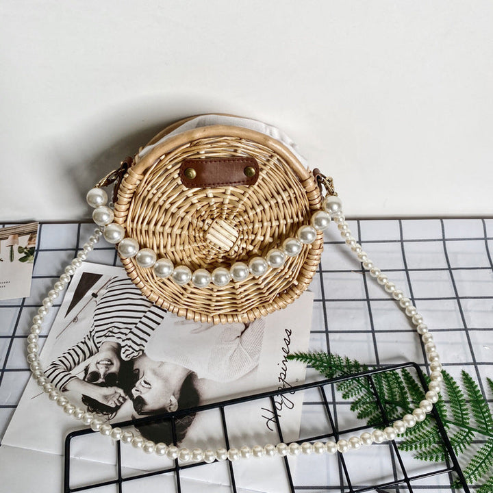 Women's Pearl Necklace Basket Bag Kalsten