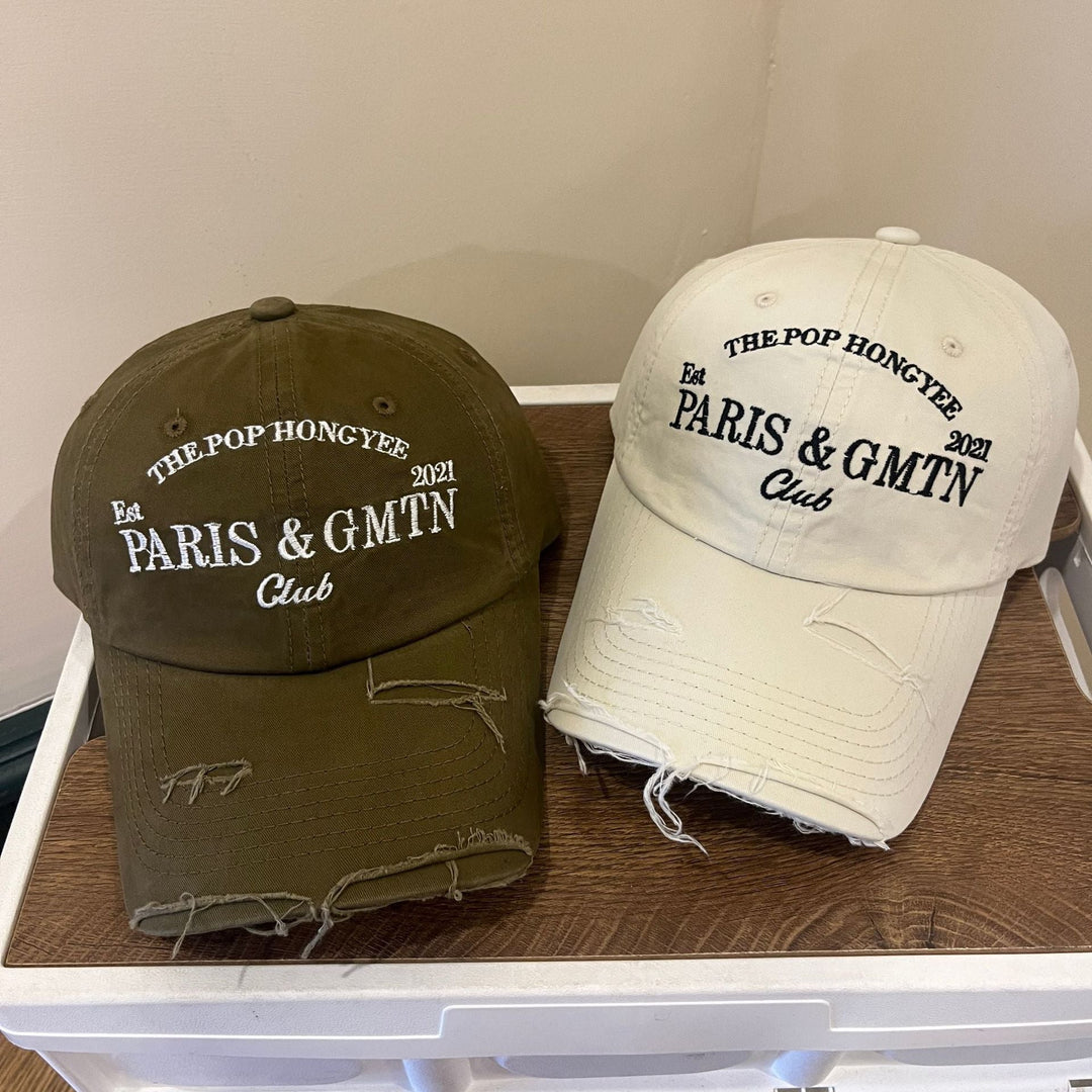 Men's Distressed Cotton Twill Baseball Cap Kalsten