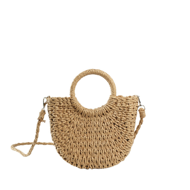Handmade Basthandbag with Round Handles Kalsten