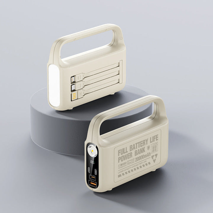 Portable power bank with integrated LED lighting and high capacity Kalsten