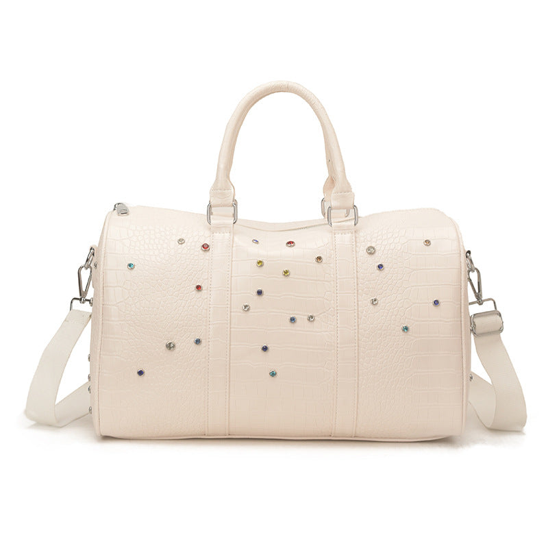 Fashionable travel bag with structured surface and versatile interior Kalsten