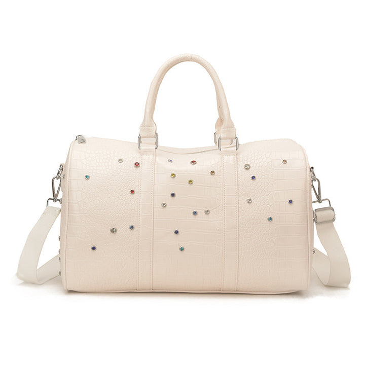 Fashionable travel bag with structured surface and versatile interior Kalsten