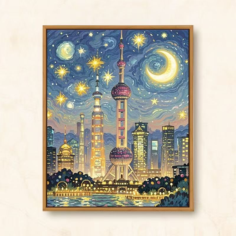 Artistic Cityscape Wall Art Print Kalsten