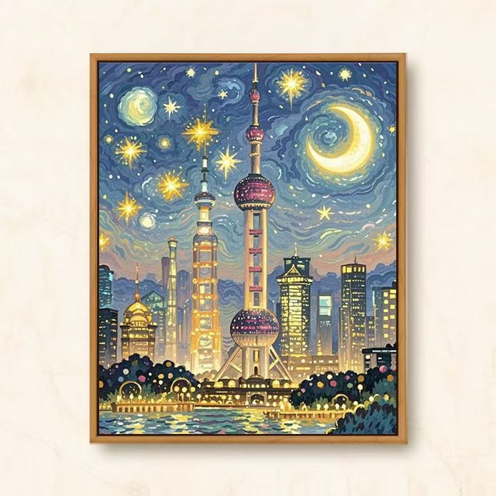 Artistic Cityscape Wall Art Print Kalsten