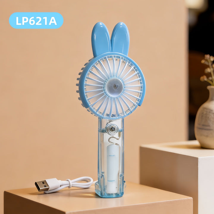 Ladies portable hand fan with cute rabbit design Kalsten