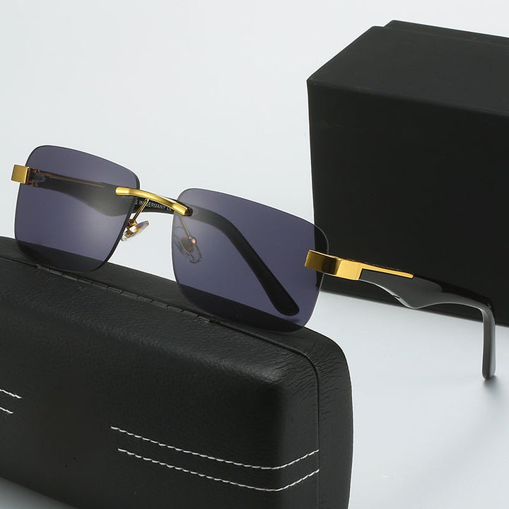 Women’s fashionable half-frame glasses with elegant metal and plastic mix Kalsten