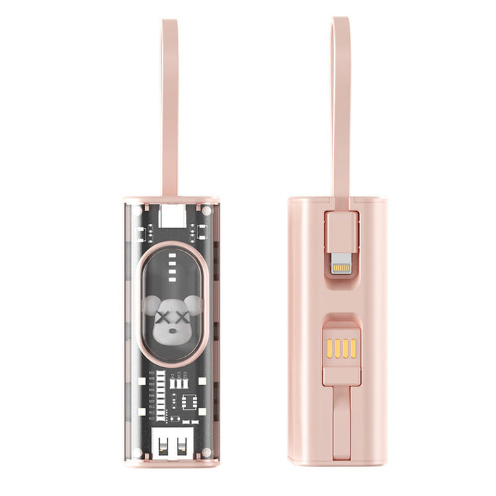 Portable power bank with integrated charging concept and practical carrying strap Kalsten