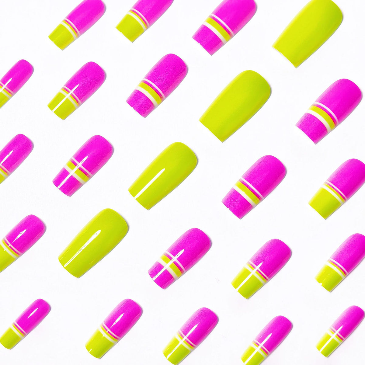 Abstract Color Block Nail Art Acalora