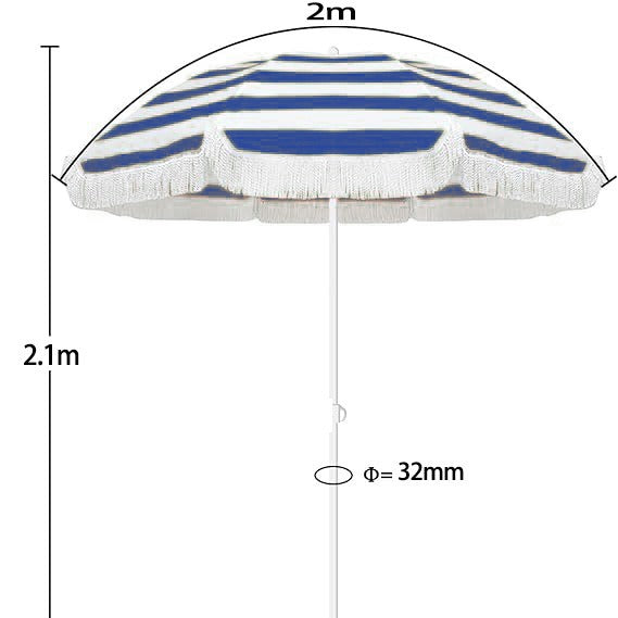 Women's sun umbrella with stylish tassels Kalsten