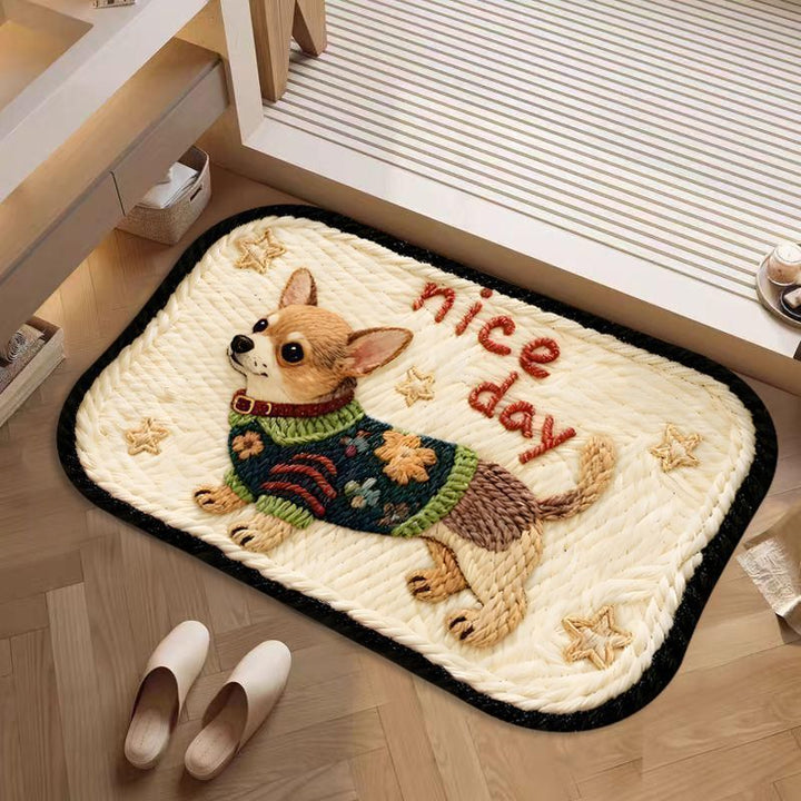 Decorative Dog-Themed Bath Rug Kalsten