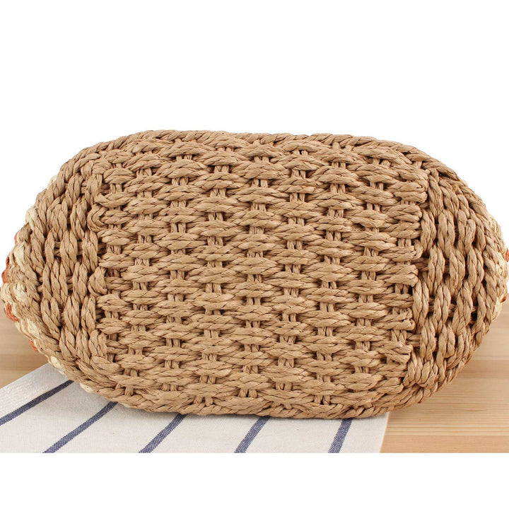 Braided shopping bag with high-quality leather handles Kalsten