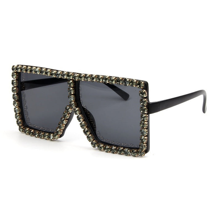 Women's oversized sunglasses with sparkly crystal frame Kalsten