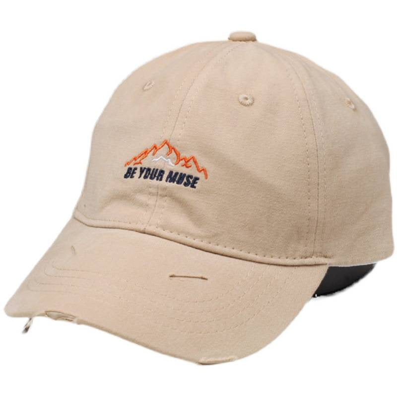 Women's Distressed Cotton Embroidered Baseball Cap Kalsten