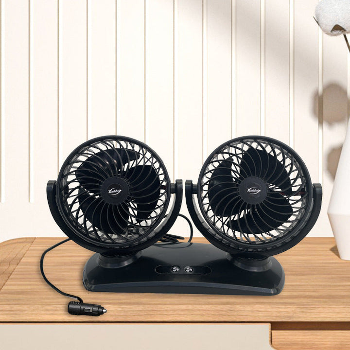 Dual-Head Portable Car Ventilation Fan Kalsten