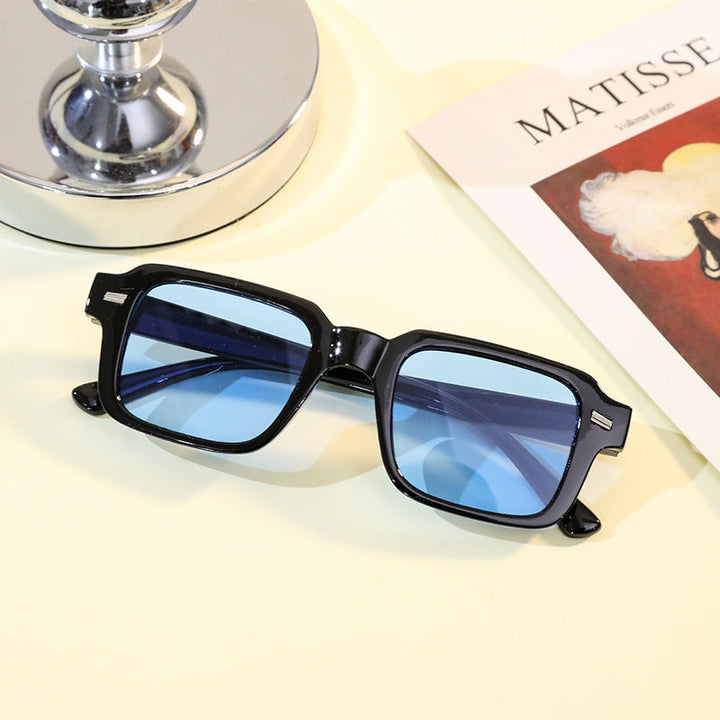 Women's modern rectangular sunglasses with colored lenses Kalsten