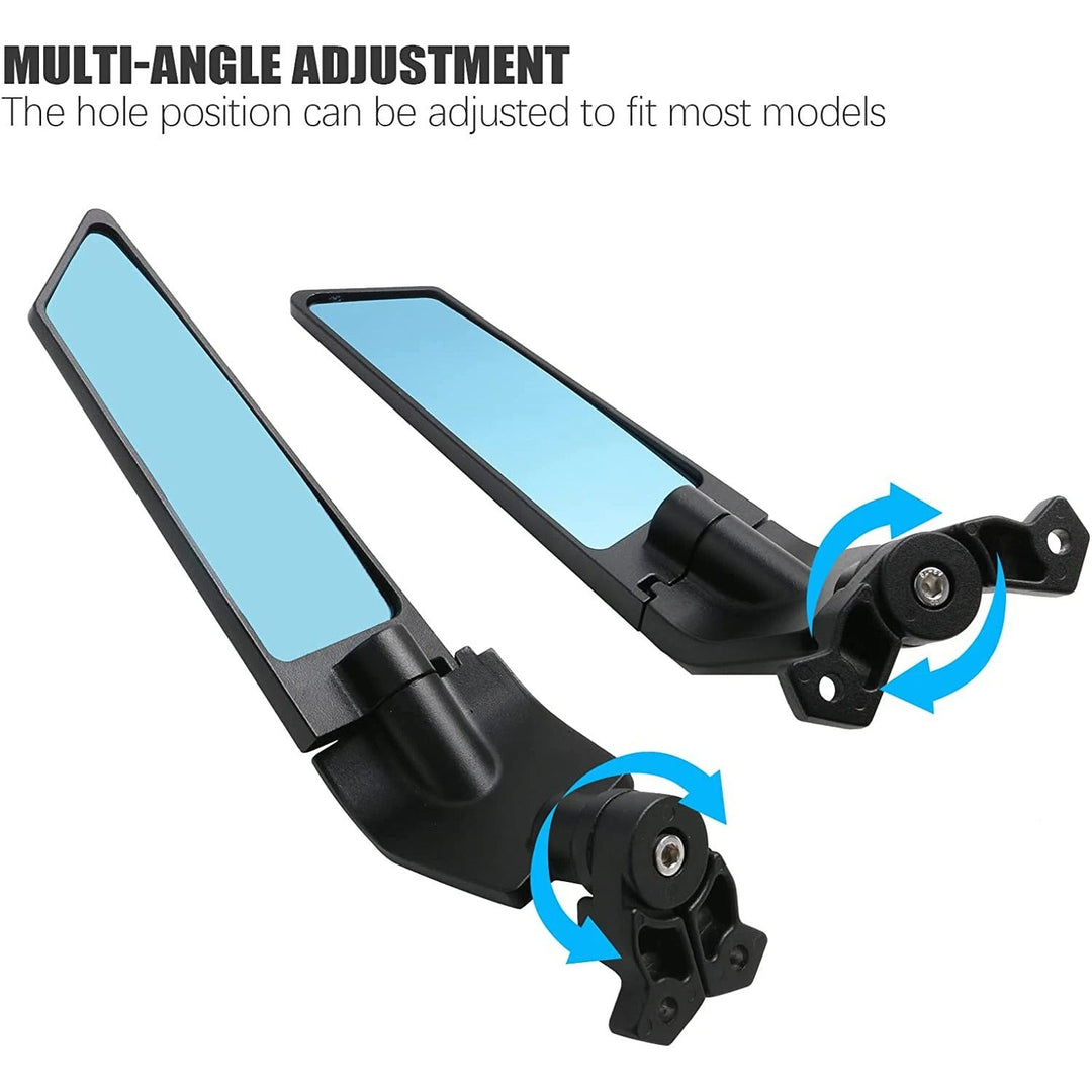 Adjustable motorcycle rearview mirrors with high-quality mounting system Kalsten