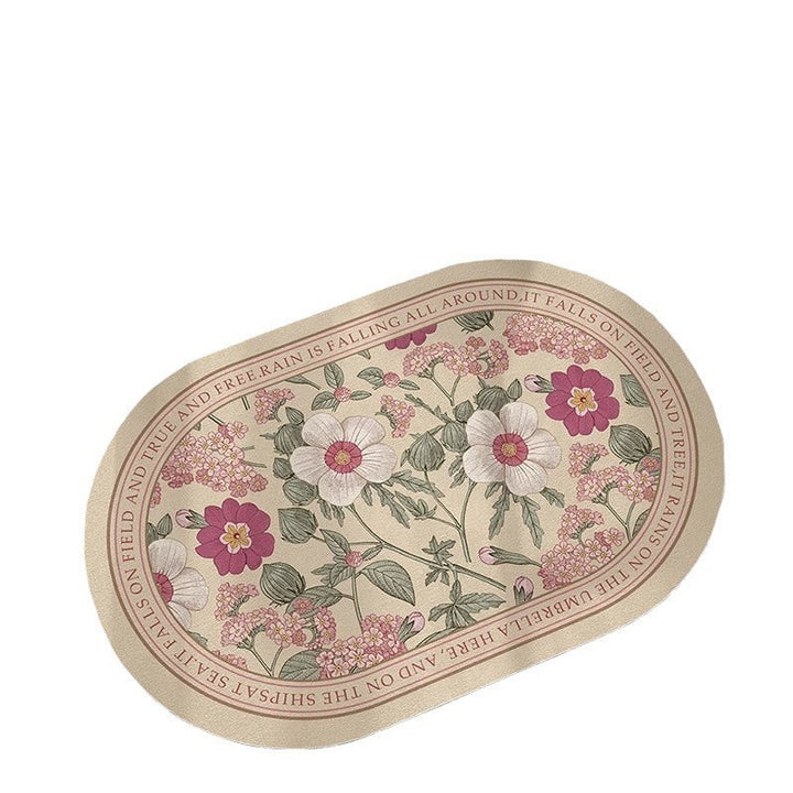 Floral Embroidered Bath Mat Kalsten