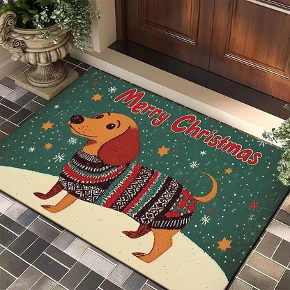 Festive Dog-Themed Entryway Mat Acalora