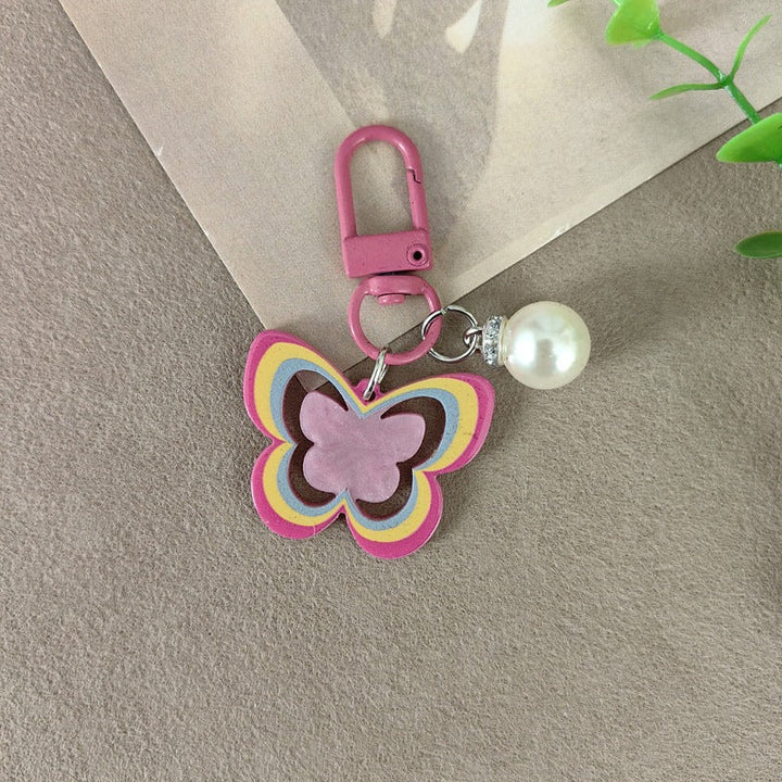 Keychain with butterfly and pearl accent Kalsten
