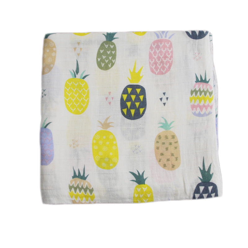 Cotton Muslin Baby Blanket with Heart Pattern kalsten