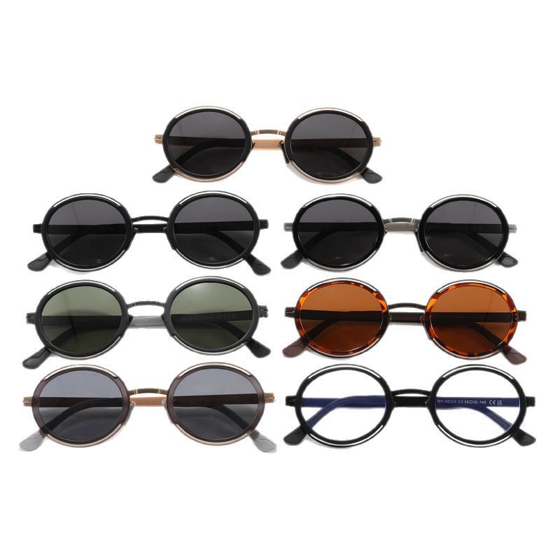 Women's fashionable round sunglasses with elegant metal frame Kalsten