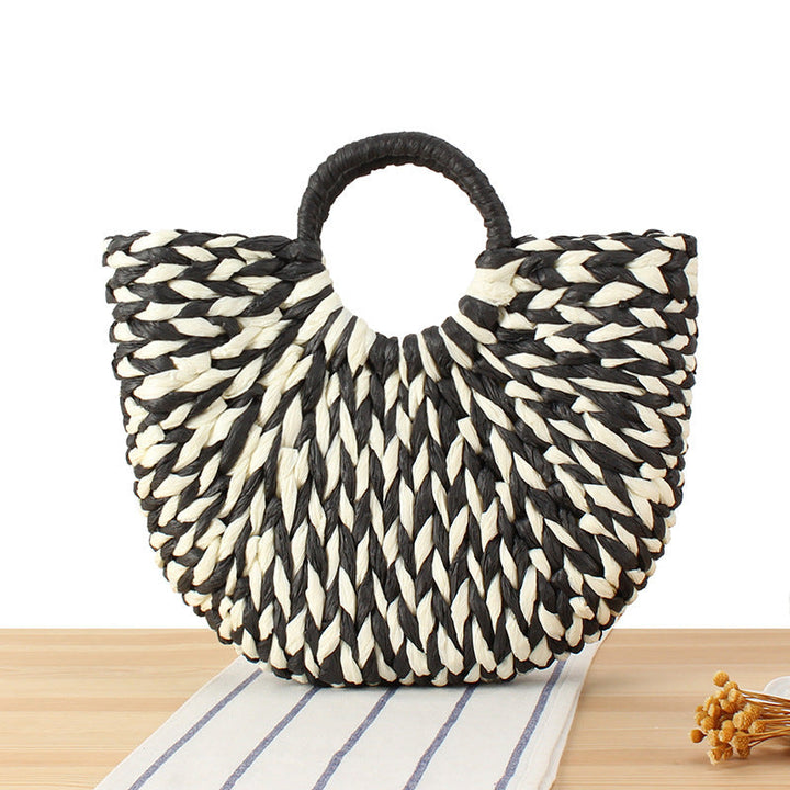 Handbag Made of Handmade Woven Material with Modern Design Kalsten