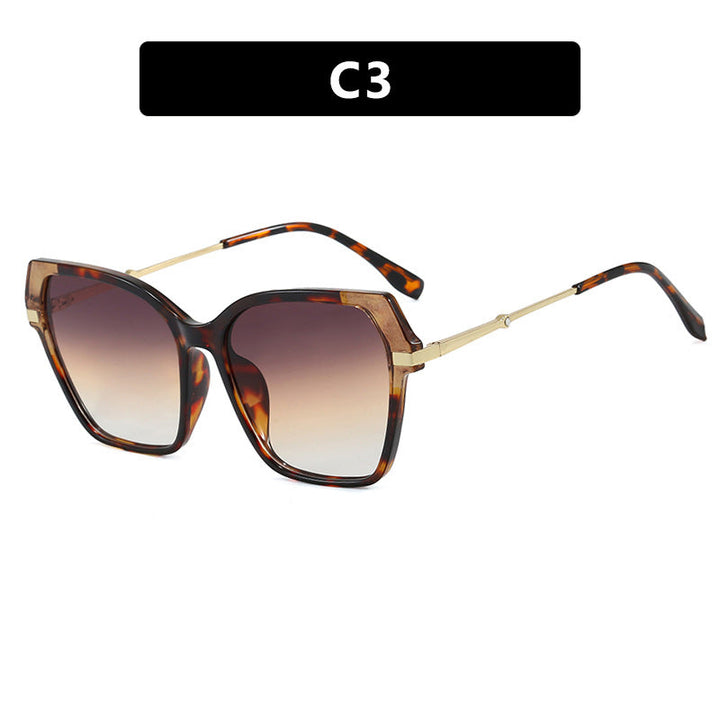 Ladies square sunglasses with elegant metal frame and protective UV filter Kalsten