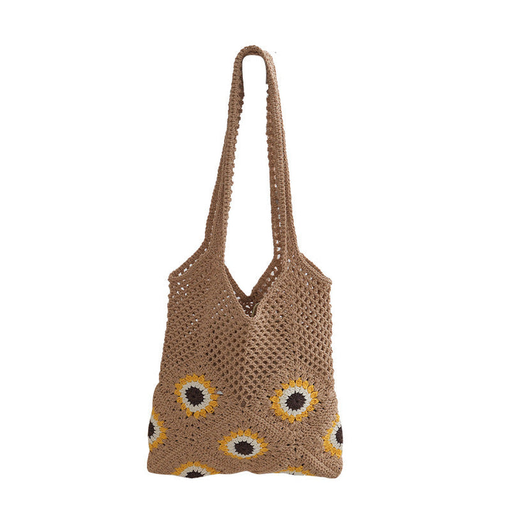 Handcrafted Jute Bag with Colorful Flower Pattern Kalsten