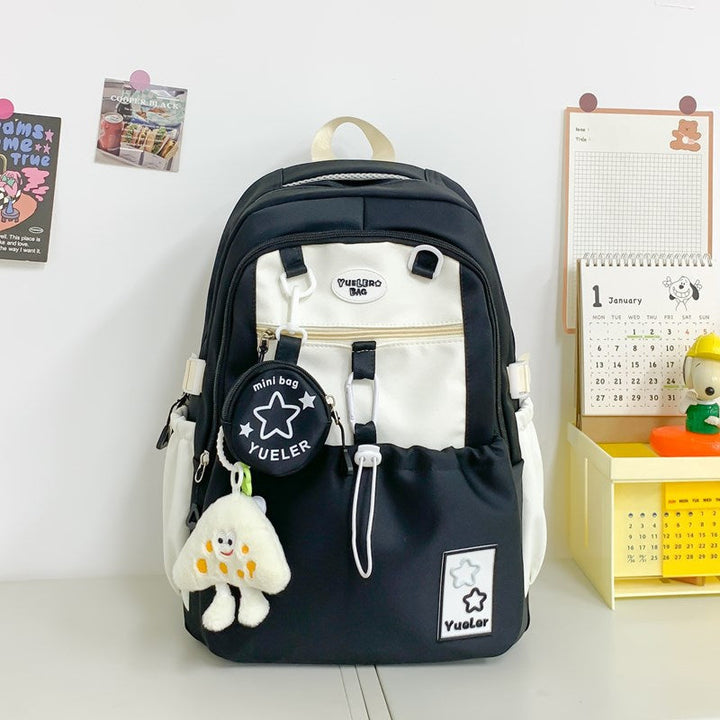 Multi-Compartment Playful School Backpack