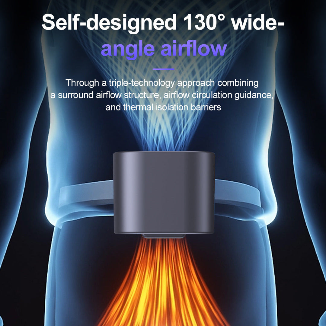 Unisex nan portable clip-on waist cooling fan with LED display Kalsten